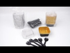 Τετράγωνες μαύρες ομαλές φόλιες φούρνες ψήσιμο μίνι μίας χρήσης κεκάκια