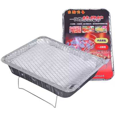 Αλουμινίου Grill Grill Disposable Grill Pans Metal Mesh Αλουμινίου Σταθμός