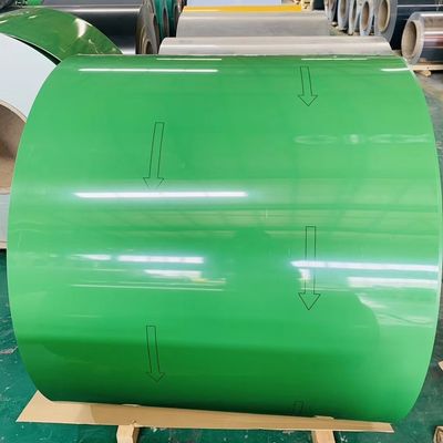 σπείρα αργιλίου 1000mm 1600mm 0.35mm ντυμένη χρωματισμένη για τον τοίχο ανελκυστήρων